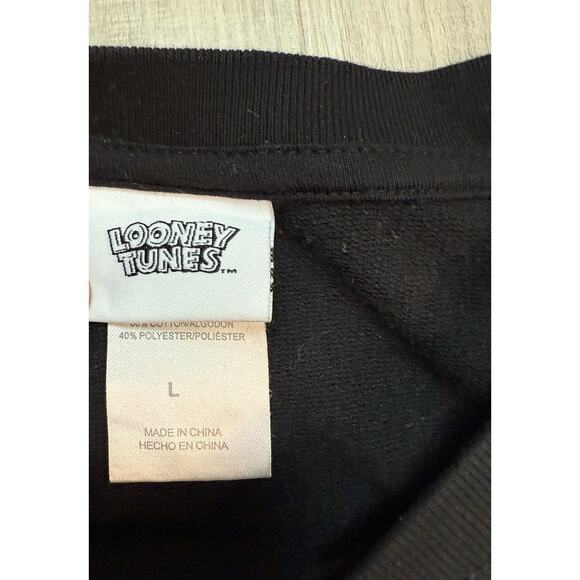 Women Looney Tunes Black Top Bugs Bunny Doing Fine Keep Going Positive Art L - Picture 4 of 9